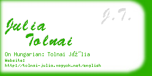 julia tolnai business card